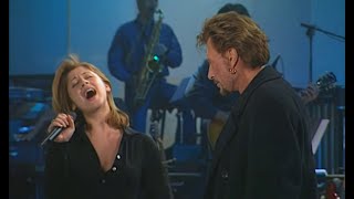 Lara Fabian &amp; Johnny Hallyday - Requiem Pour un Fou (Répétitions Les Enfoirés, 1998)
