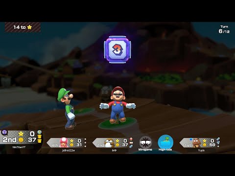 Super Mario Party Jamboree - Mario vs Toadette vs Goomba vs Monty Mole - Goomba Lagoon