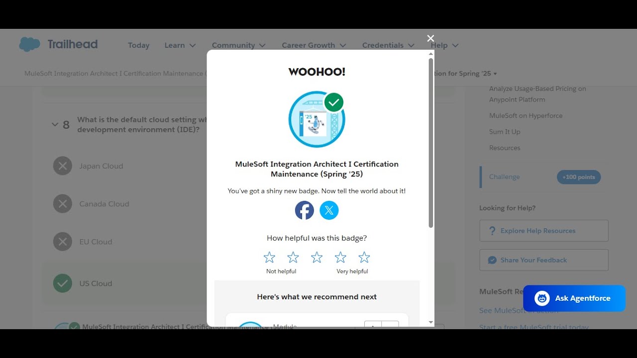 MuleSoft Integration Architect I Certification Maintenance (Spring '25) || Trailhead Salesforce 2025