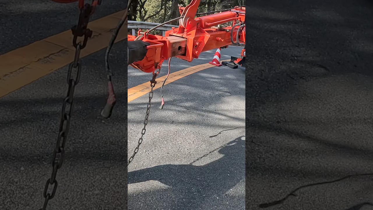 【枯れ松の伐採】13トンラフターひ孫出しチルト #shorts #woodworking #伐採 #automobile #chainsaw