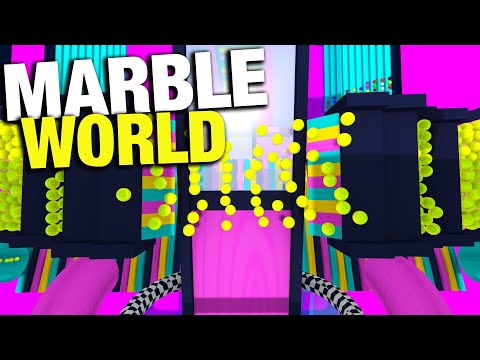 CRAZY IDEA!!!  I Joined FIVE Marble Runs Together... - Marble World