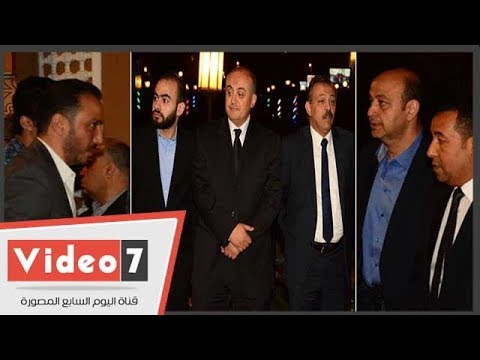 عمرو أديب ومحمد الباز وطارق لطفي في عزاء والد علاء الكحكي بمسجد الشرطة