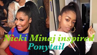 Nicki Minaj Inspired Ponytail | 5 Minute Hair Style