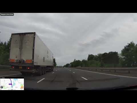 Driving to Isle of Arran, from Glasgow to Ardrossan, and then ferry to Arran, Scotland