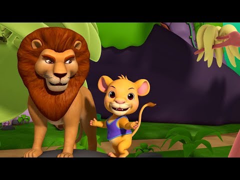 Sinha Kaḍina Raja | Kannada Animal Rhymes for Children | Infobells