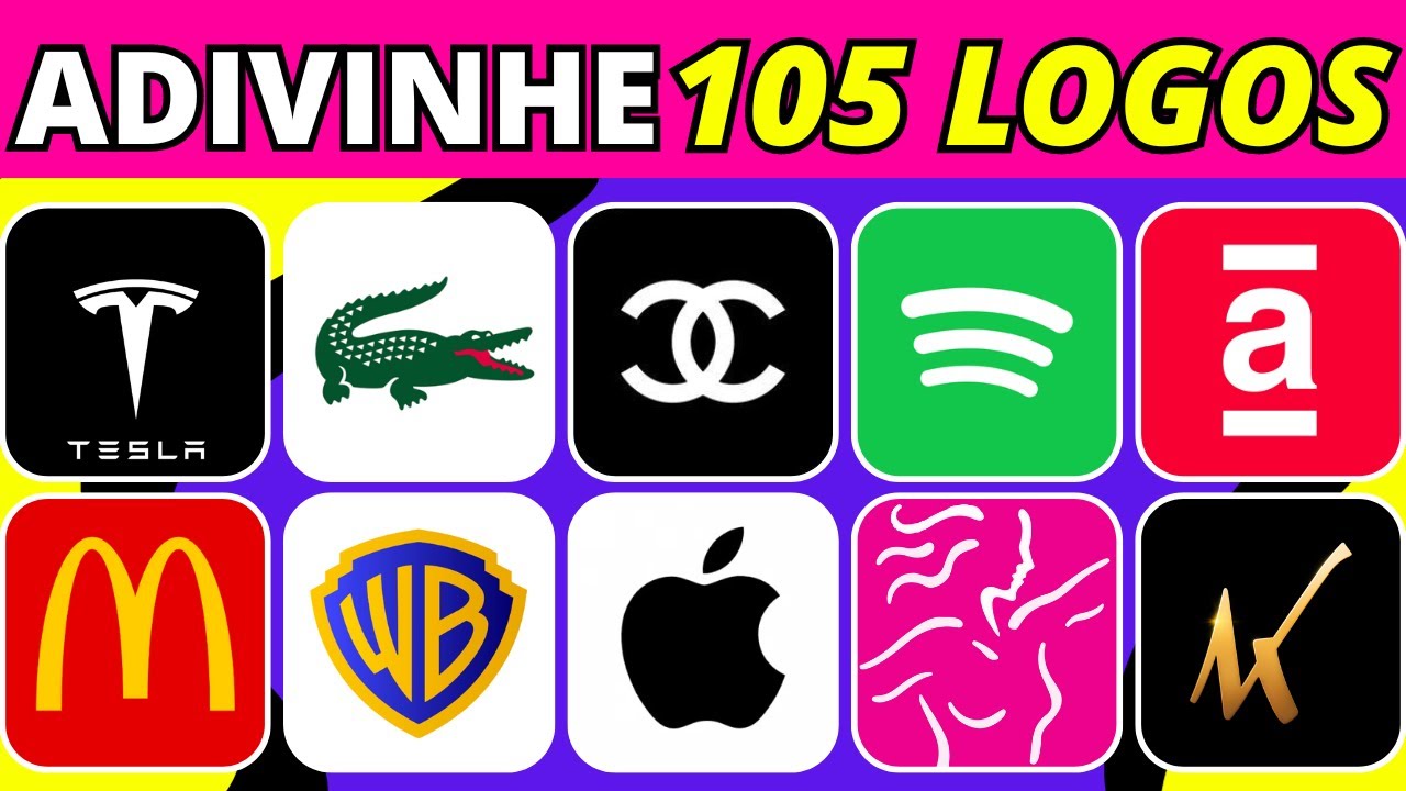 ADIVINHE A MARCA PELO LOGO EM 3 SEGUNDOS | 105 LOGOS FAMOSOS