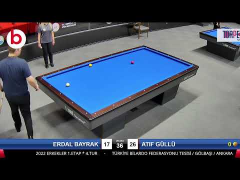 ERDAL BAYRAK & ATIF GÜLLÜ Bilardo Maçı - 2022 ERKEKLER 1.ETAP-4.TUR