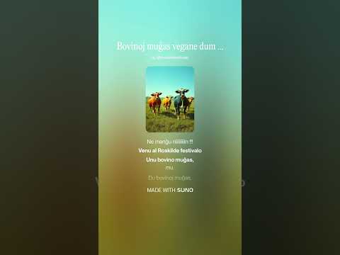 Dek bovinoj muĝas vegane dum Roskilde Festivalo