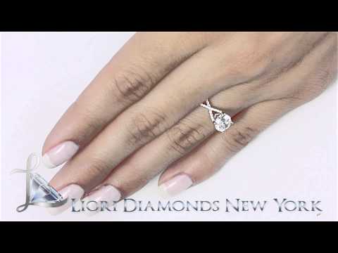 LC-011 - 1.54 Carat D-VVS1 Round Diamond Engagement Ring 14k White Gold