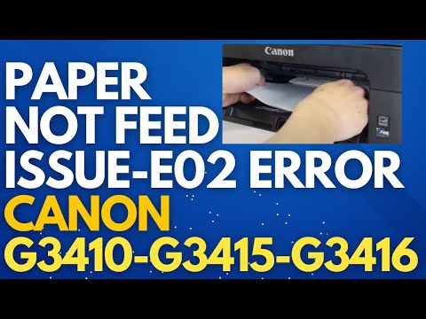 How to fix paper jam and paper not feeding issues? Canon G3410, G3411, G3415, G3416 Printers