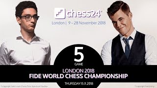 Caruana-Carlsen, Game 5 - 2018 FIDE World Chess Championship