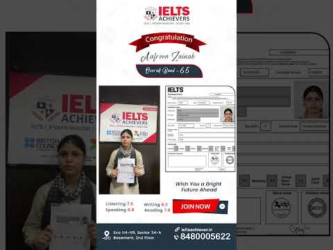 Afreen Zainab — IELTS Band 6.5 video testimonial