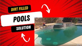 HOW TO CLEAN A POOL FULL OF DIRT!