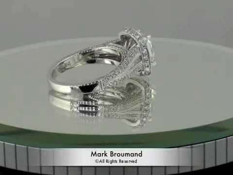 3.57ct Cushion Cut Diamond Engagement Anniversary Ring- Mark Broumand