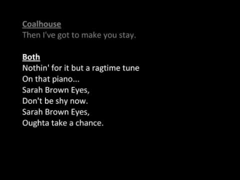 Sarah Brown Eyes (Ragtime) Male Part Only Duet / Karaoke