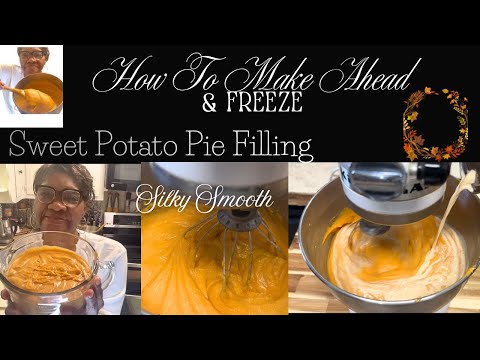 How To Make Sweet Potato Pie Filling & Freeze For Holiday Cooking | No Strings | Easy Recipe 