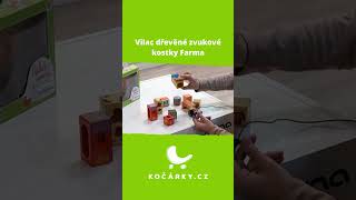 Vilac Dřevěné zvukové kostky Farma Ukázka dřevěných zvukových kostek