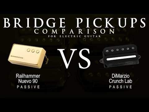 Railhammer NUEVO 90 vs DiMarzio CRUNCH LAB - Bridge Guitar Pickup Comparison Tone Demo