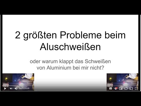2 größten Probleme beim Aluschweißen