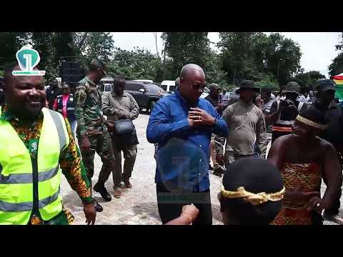 WATCH: President Mahama Shows Off His Adowa Moves in Ahafo Region
