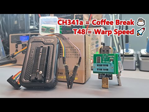 XGecu T48(TL866 3rd generation) - Installation and overview - Speed comparison with CH341a