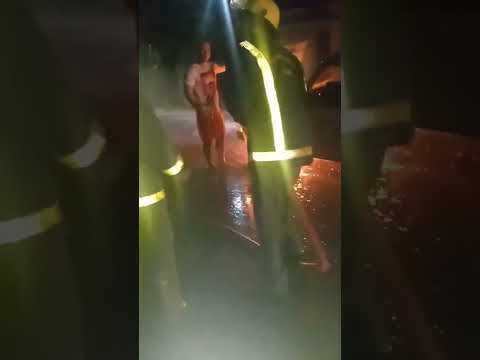 Se incendia un lada en Amancio, Las Tunas, Cuba.