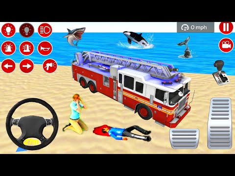 Real Fire Truck Driving Simulator 2021 3D - Fire Fighting Game Android Gameplay