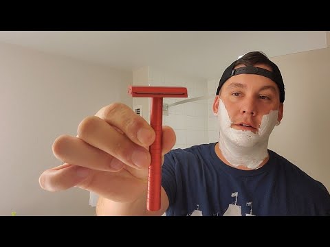 A quick BBS shave with the Henson AL13 aluminum DE Safety razor