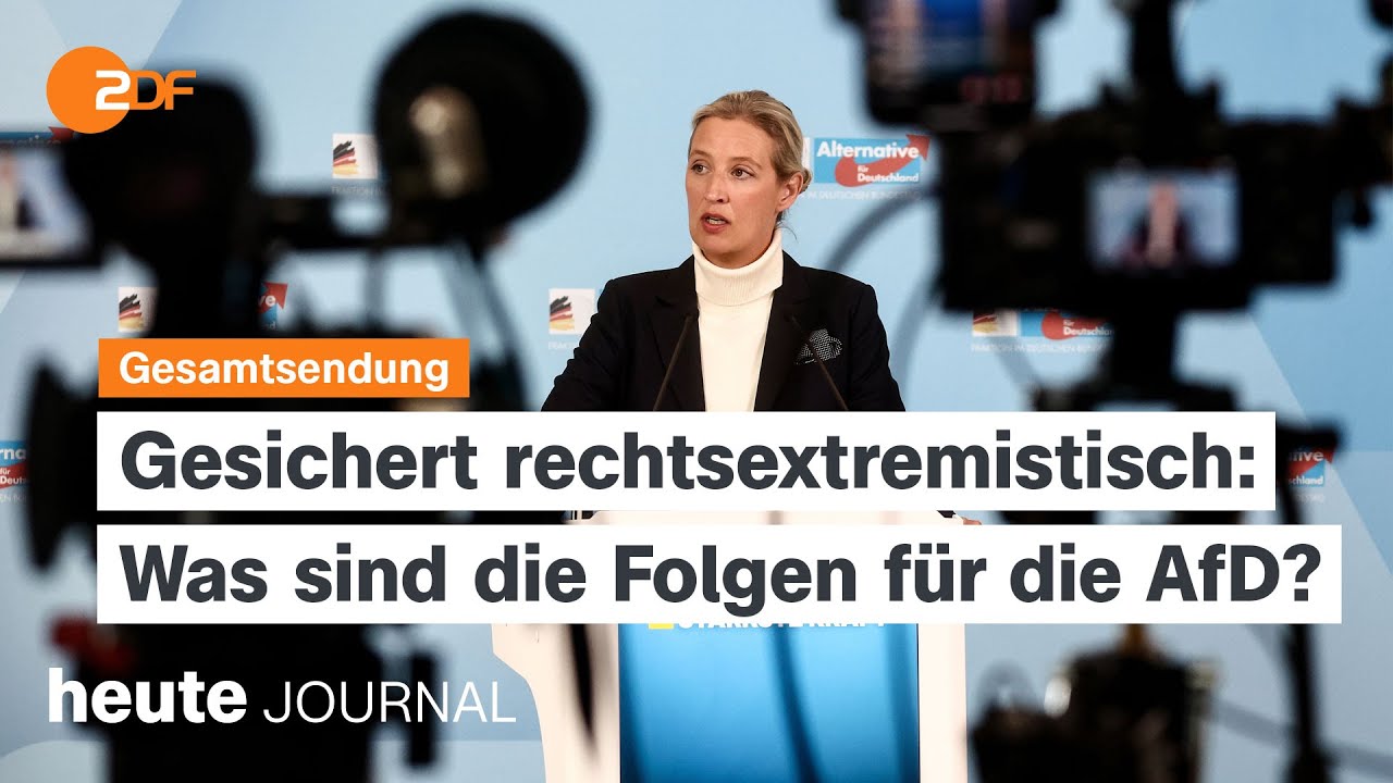 heute journal vom 03.05.2025 AfD-Debatte, zunehmende Gewalt gegen Presse, Rumänien vor der Wahl