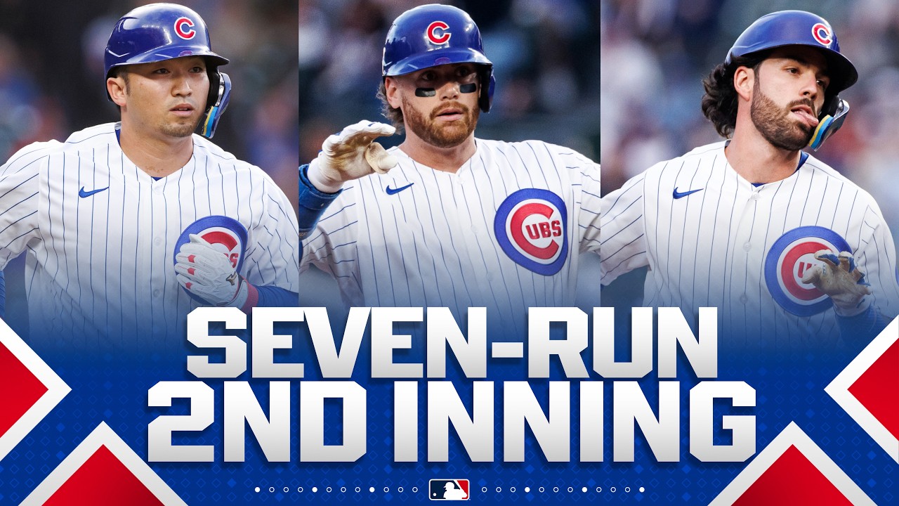Cubs score SEVEN RUNS in the bottom of the 2nd inning! 🐻🔥 (Ft. Swanson, Suzuki, more!)