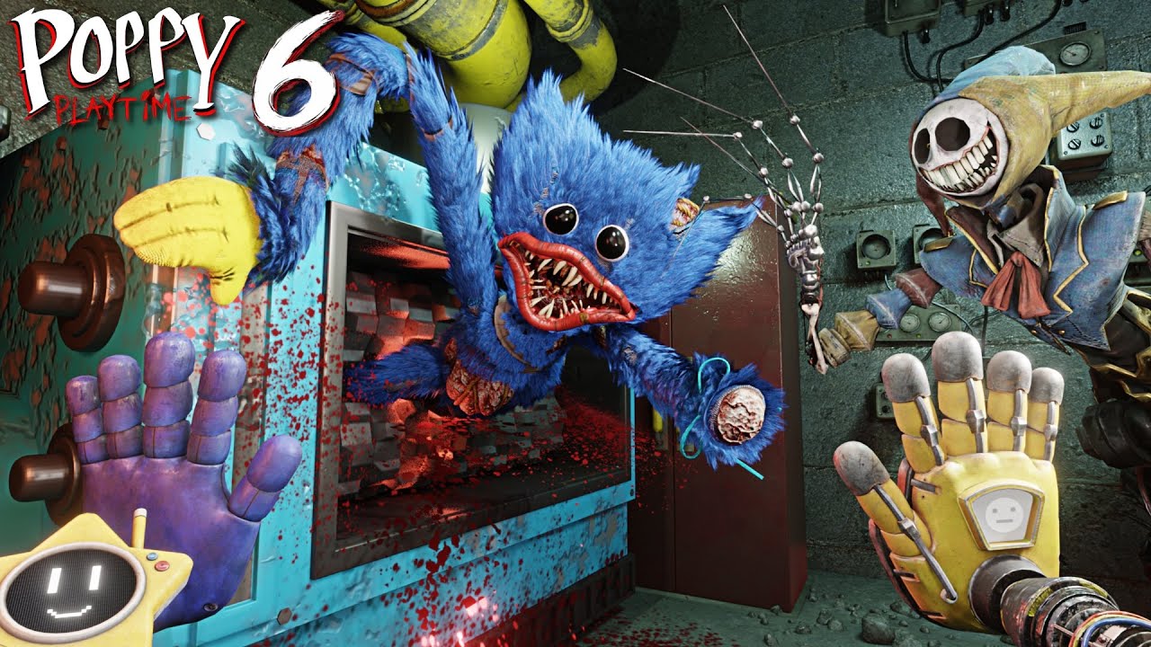 KILL the Huggy Wuggy and Prototype with GRINDER (secret scene) - Poppy Playtime : Chapter 6