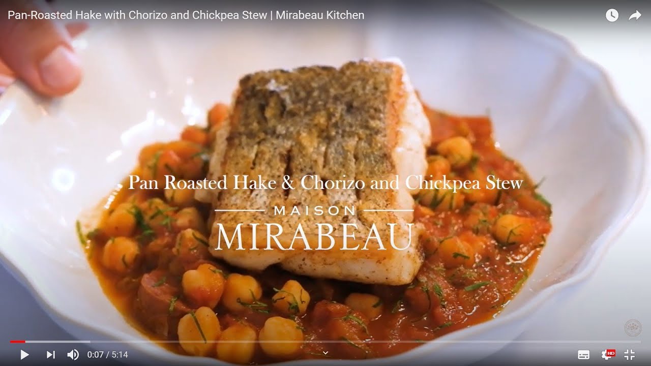 Pan-fried hake, white bean & chorizo broth video thumbnail