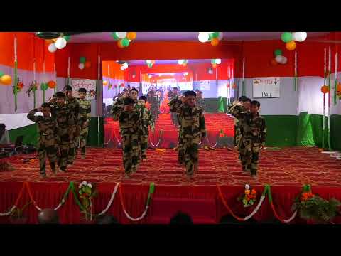 Students performing on Independence Day.