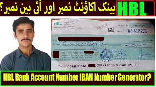 HBL Bank Account Number check digits example format  | iban number hbl Saeed Bhai