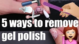 How to remove gel nail polish at home safely? | 5 ways | Gelpolish manicure removal
