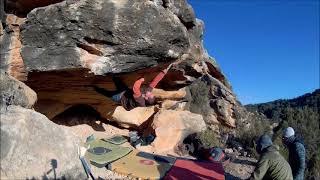 Video thumbnail of L'Escanyolit, 7c. Alcañiz