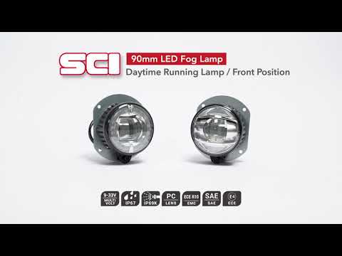 SCI-90mm LED Fog Lamp Daytime Running Lamp Front Position