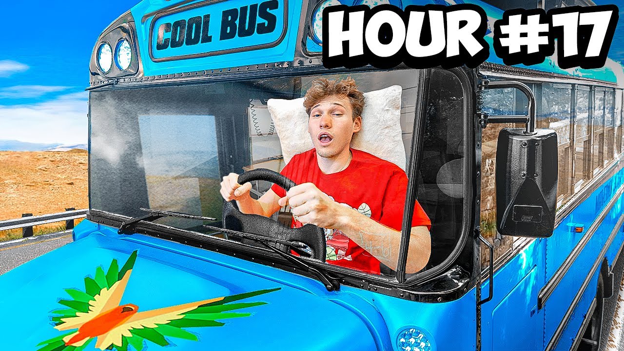 Staying Overnight in Logan Paul's Cool Bus For 24 Hours
