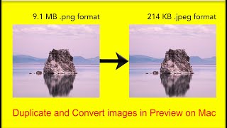 How to reduce file size on Mac/convert png to jpeg(jpg) format for free on apple mac/duplicate image