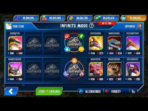 INDORAPTOR vs MAMMOTHERIUM | JURASSIC WORLD THE GAME