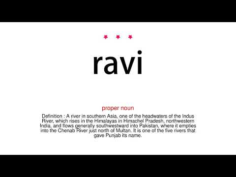 How to pronounce ravi - Vocab Today