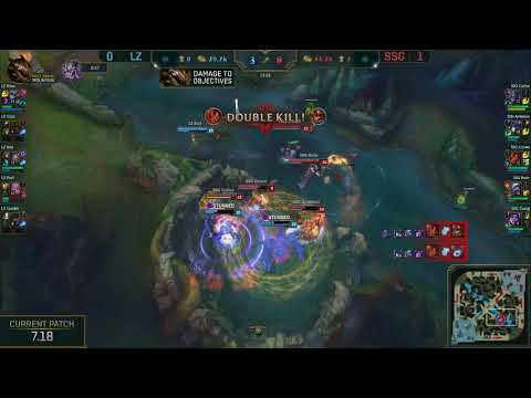SSG Crown (Tailyah) Greate Quadrakill | SSG vs LZ game 2 highlights | Worlds 2017 Quarterfinals