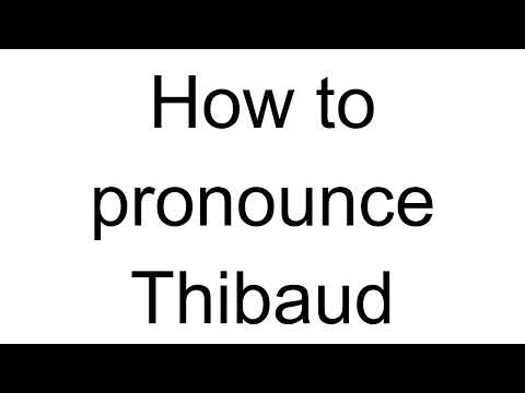 How to Pronounce Thibaud (French)