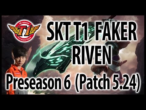 SKT Faker – Riven top vs. Fiora – Preseason 6, KR challenger ranked solo queue (2015.12.29)
