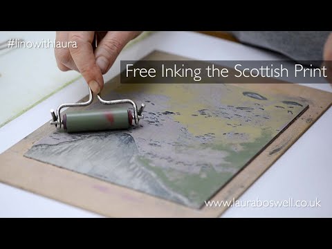 Multi block Lino Print with Laura: Episode 26 - Free Inking the Scottish Print