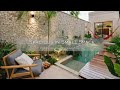 Inside Mexico Smallest House Design | Romantic Villa House tour | Tiny Tropical Garden Home