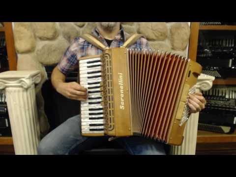 SERE343MW72MW - Mahogany Wood Serenellini 343 Piano Accordion LMM 34 72 $4999