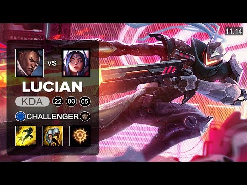 Lucian Mid vs Irelia - EUW Challenger Patch 11.14