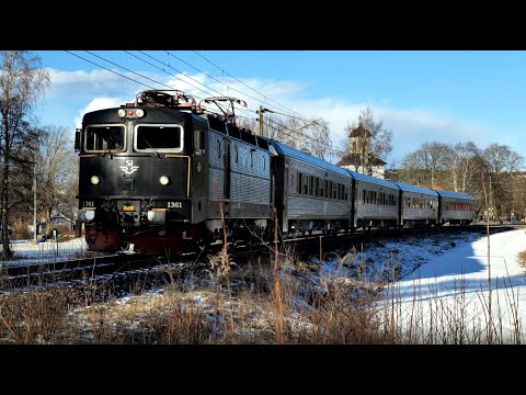 Tåg, Snöfall, och Sol i Landvetter / Mölnlycke - Mars 2023 - 4k60