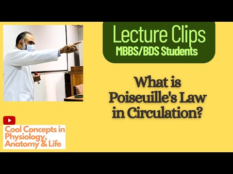 What is Poiseuille's Law in Circulation?  #circulation #physiology